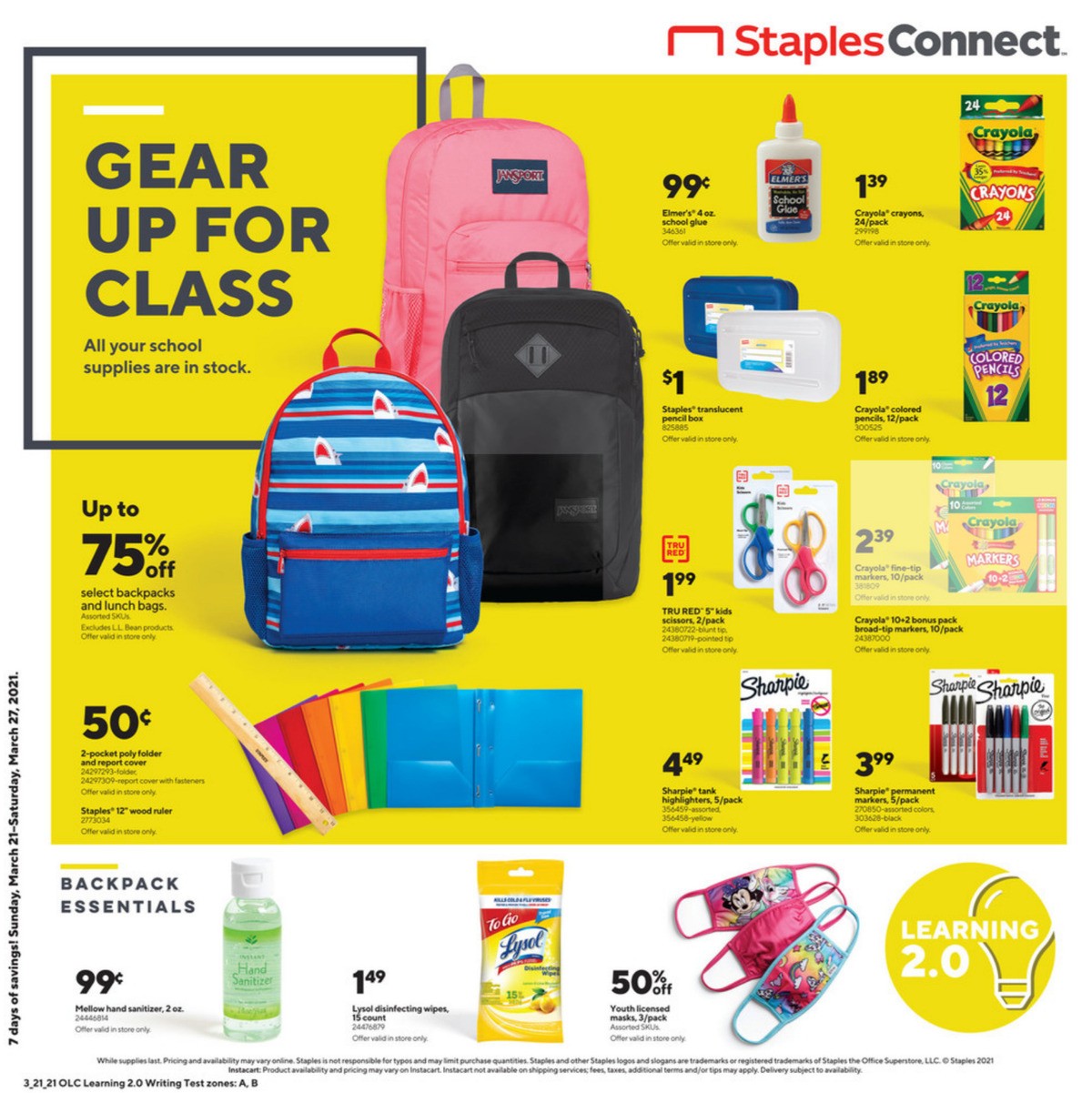 Staples Staples weekly ad from March 21