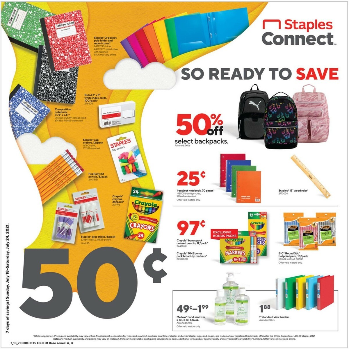 Staples Staples weekly ad from July 18