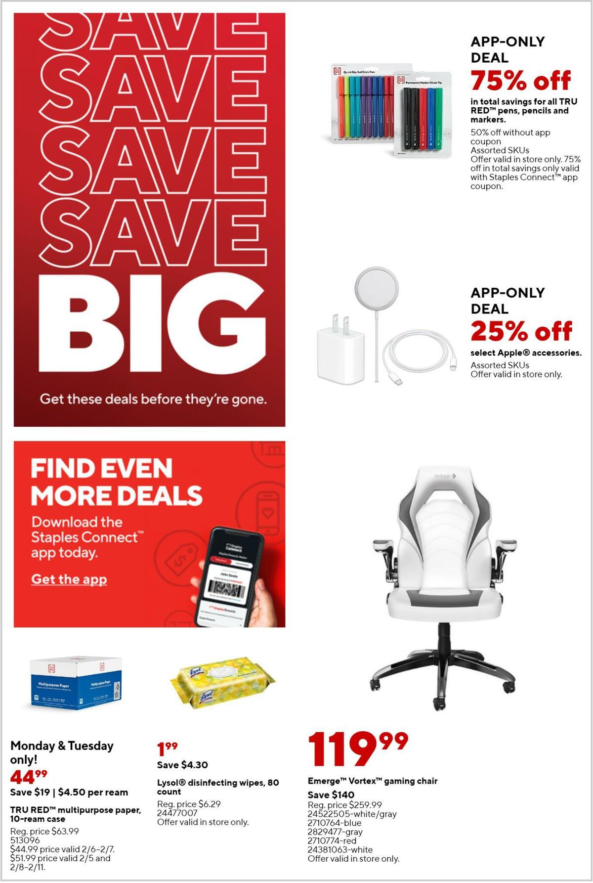 Staples Staples weekly ad from February 5