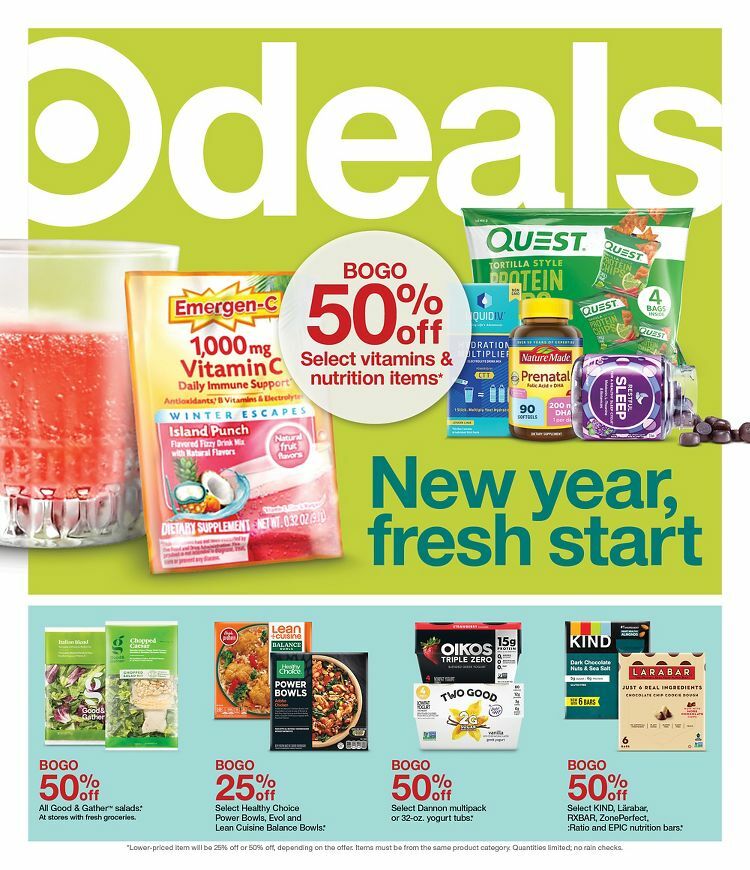 Target Weekly Ad & Weekly Deals from January 1
