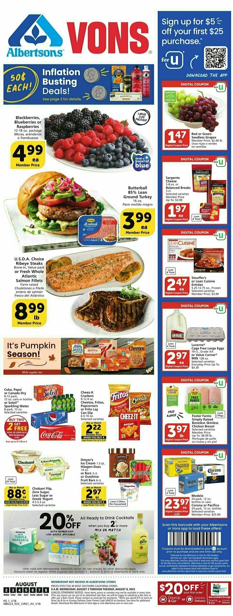 Vons Weekly Ad from August 2